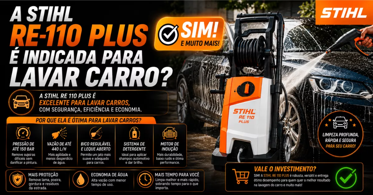 lavadora Stihl RE 110 Plus é boa? Vale a pena