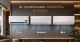 Ar-condicionado mais vendido em julho de 2026: comparação entre LG, Midea e Samsung de 12.000 BTUs